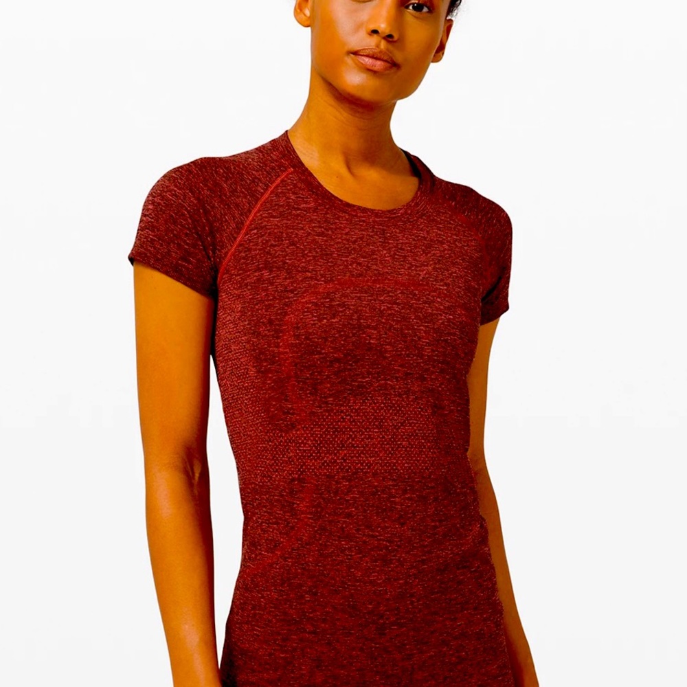 NWT Lululemon Swiftly top Red/Flare/Black 6